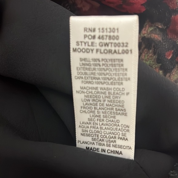 Good American moody floral one shoulder crop top - size XS - Picture 6 of 8